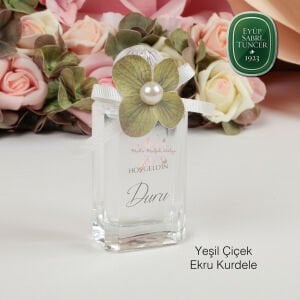 İncili ve Çiçek Süslemeli Söz Nişan Bebek Hediyeliği Eyüp Sabri Tuncer Kolonya