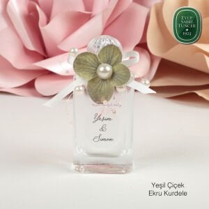 İncili ve Çiçek Süslemeli Söz Nişan Bebek Hediyeliği Eyüp Sabri Tuncer Kolonya