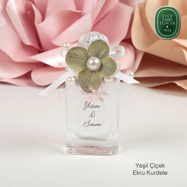 İncili ve Çiçek Süslemeli Söz Nişan Bebek Hediyeliği Eyüp Sabri Tuncer Kolonya