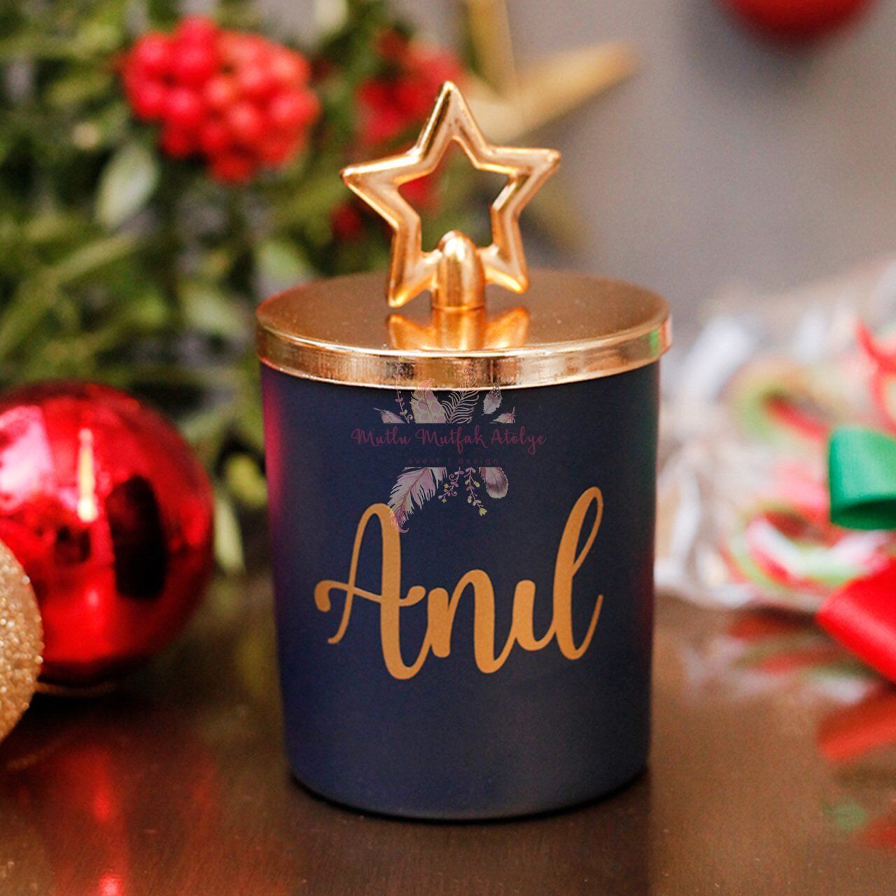 Kişiye Özel Yılbaşı Hediyelik Mum