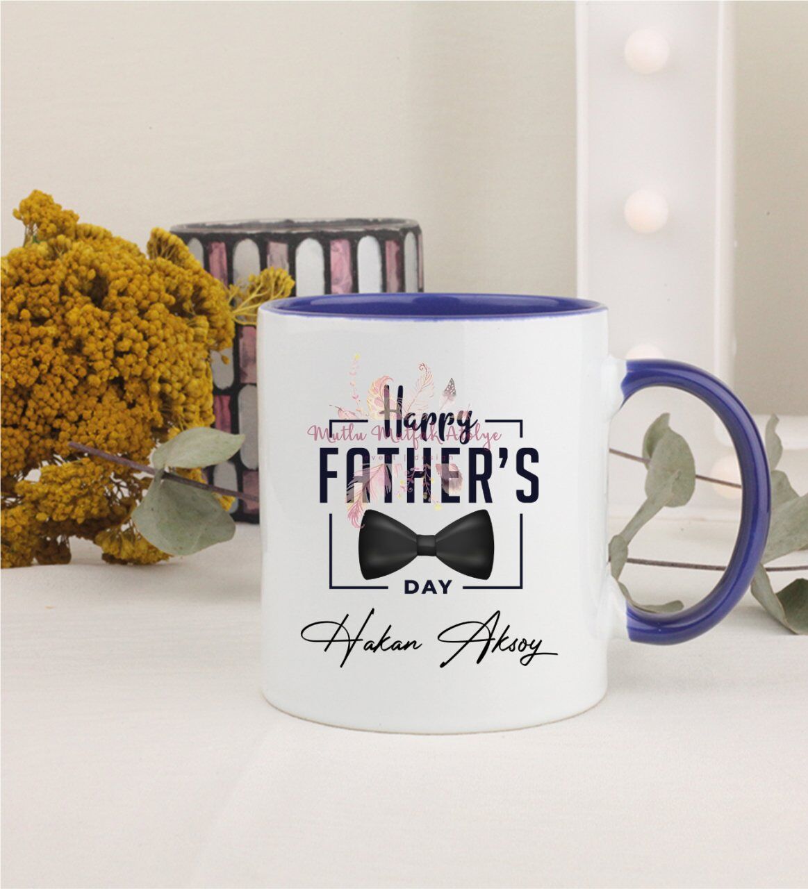 Kişiye Özel Babalar Günü Lacivert Kupa Bardak