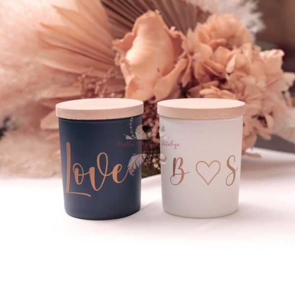 Kişiye Özel Hediyelik Mum ahşap Kapaklı