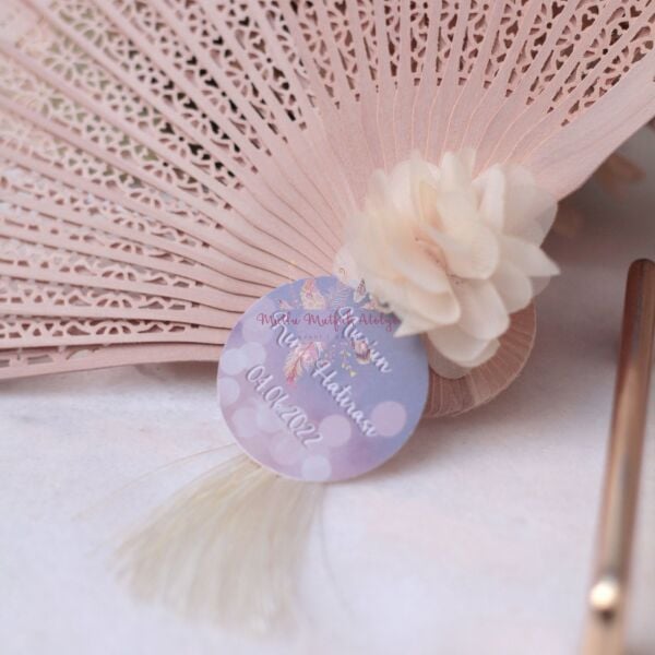 Süslenmiş Bambu Yelpaze