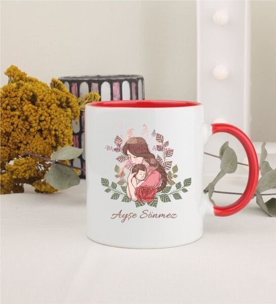 Kişiye Özel Anneler Günü Kırmızı Kupa Bardak