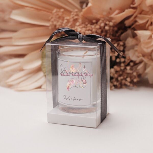 Hediyelik Kutulu Mum Yükseltili