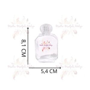 Dikdörtgen Yassı Cam Şişe Hediyelik Eyüp Sabri Tuncer Kolonya