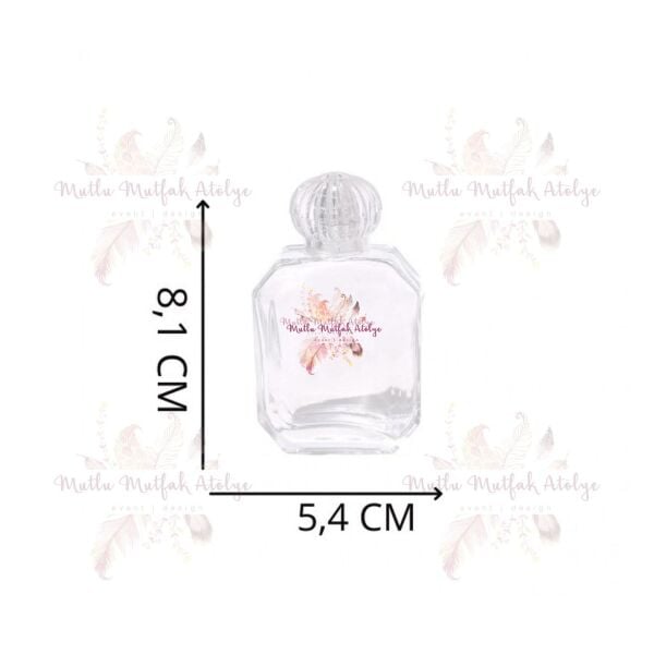 Dikdörtgen Yassı Cam Şişe Hediyelik Eyüp Sabri Tuncer Kolonya