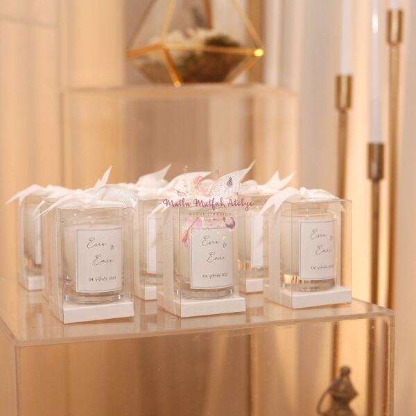 Hediyelik Kutulu Mum Yükseltili