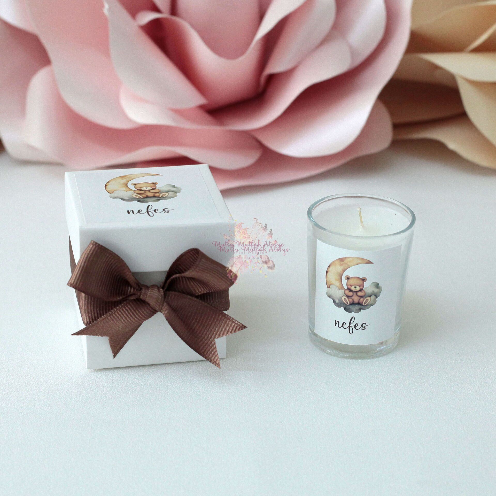 Hediyelik Vanilya Kokulu Kutulu Mum