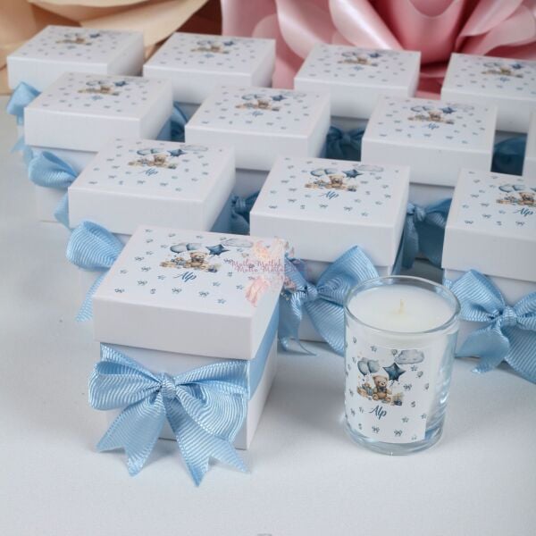 Ayıcık Konseptli Hediyelik Vanilya Kokulu Kutulu Mum