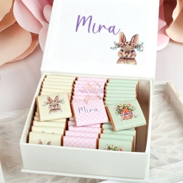 Kişiye Özel Bebek Çikolatası – Valonia Sütlü Çikolata (50 Adet)