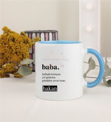 Kişiye Özel Babalar Günü Mavi Kupa Bardak