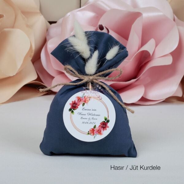 Hediyelik Lacivert Kumaş Lavanta Kesesi