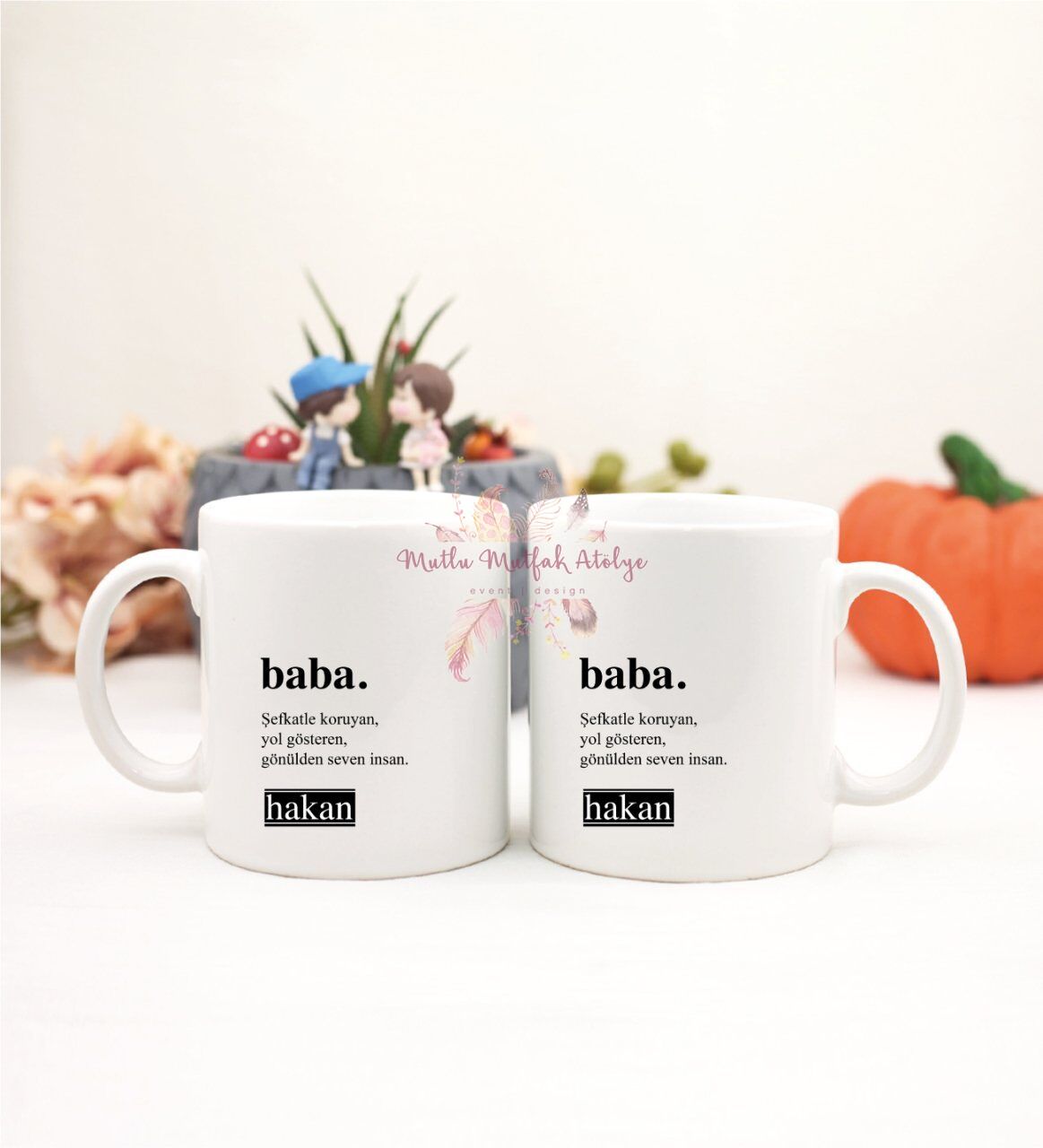 Kişiye Özel Babalar Günü İkili Kupa Bardak