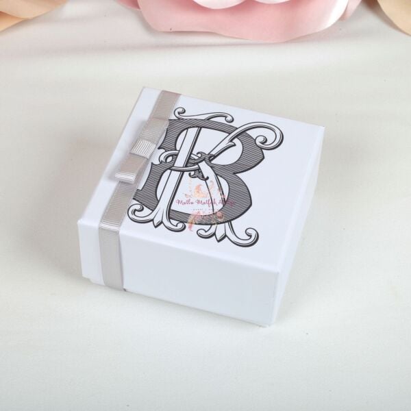 Kurdeleli 4 Bölmeli Çikolata Kutusu – Nişan, Düğün, Doğum Günü Hediyeliği