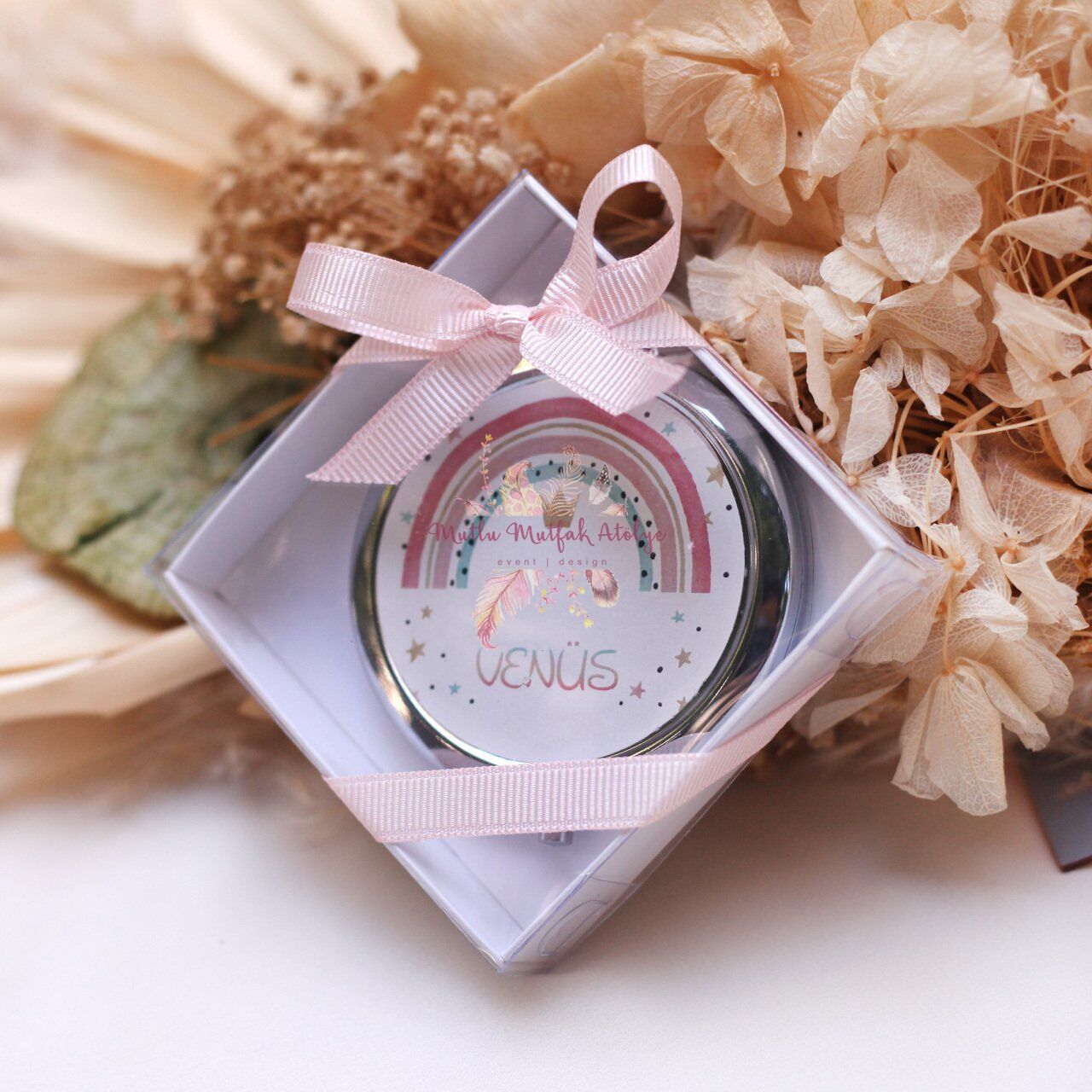 Hediyelik Kutulu Kapaklı Ayna Bebek Doğum Günü, Yenidoğan Bebek