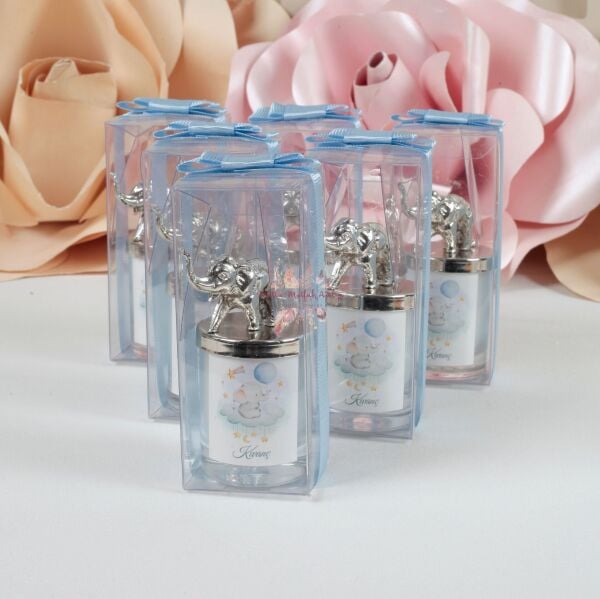 Fil Figürlü Kutulu Mum Bebek Hediyeliği