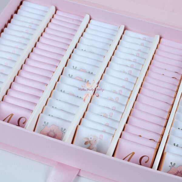 İsimli Kutulu Bebek Çikolatası (120 Ad. Çikolata)