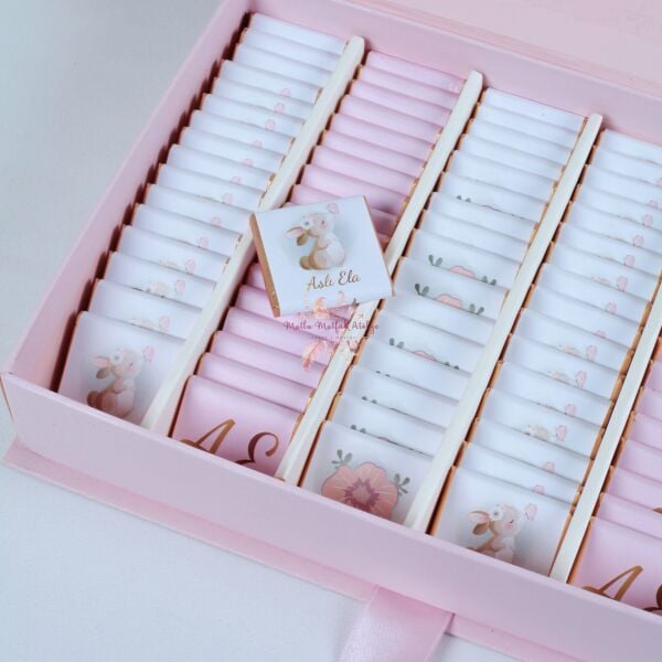 İsimli Kutulu Bebek Çikolatası (120 Ad. Çikolata)