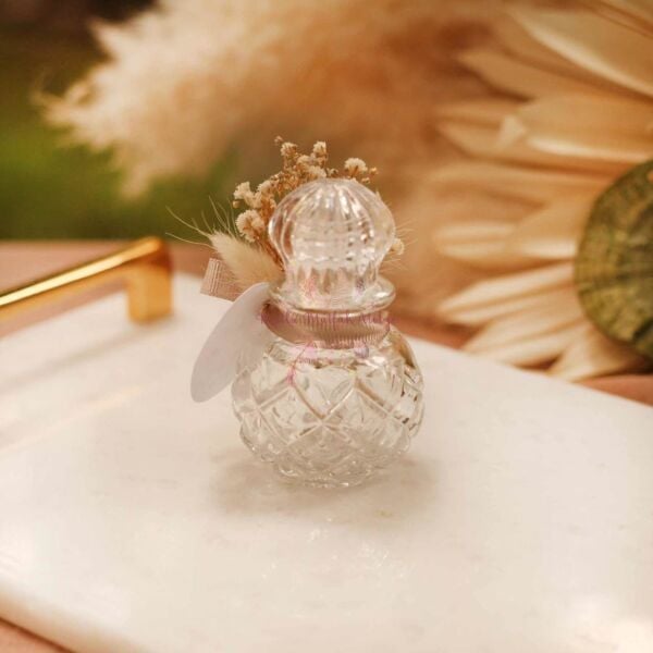 Yuvarlak Çiçek Süslemeli Hediyelik Kolonya