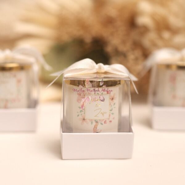 Hediyelik Kapaklı Kutulu Mum Çift Figürlü