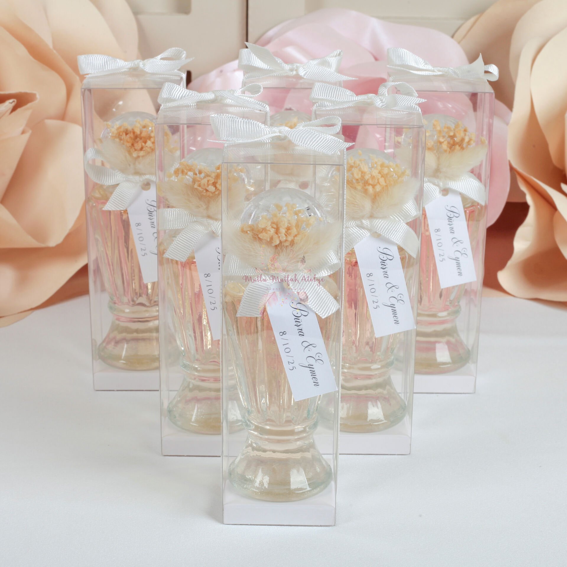 Hediyelik Kutulu Vazo Cam Şişe Eyüp Sabri Tuncer Kolonya