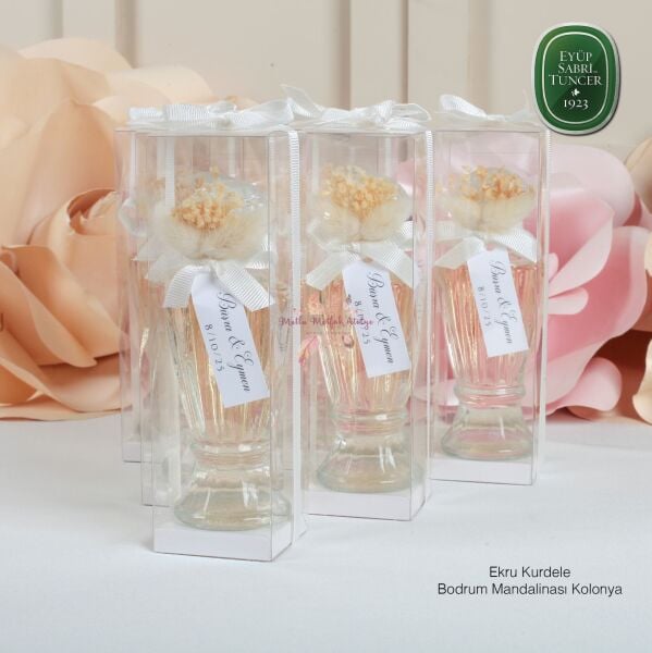 Hediyelik Kutulu Vazo Cam Şişe Eyüp Sabri Tuncer Kolonya