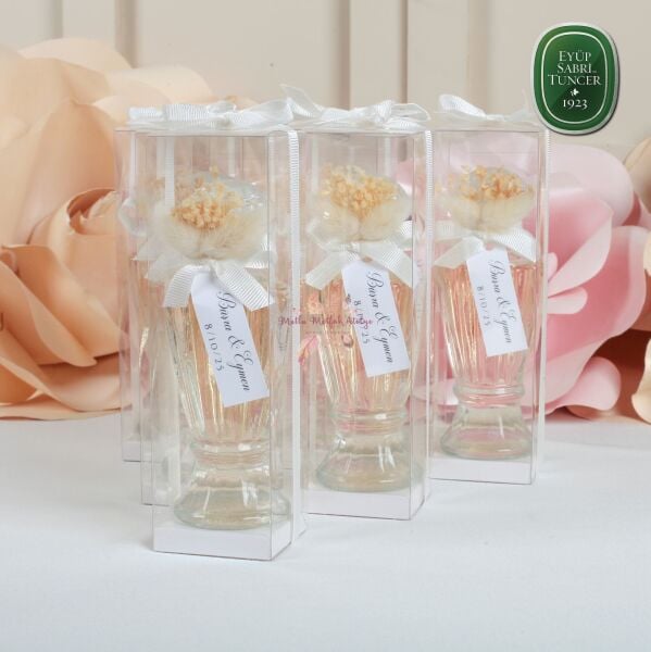 Hediyelik Kutulu Vazo Cam Şişe Eyüp Sabri Tuncer Kolonya