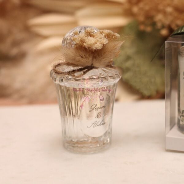 Hediyelik Kolonya Çiçek Süslemeli Nişan Düğün Hediyeliği