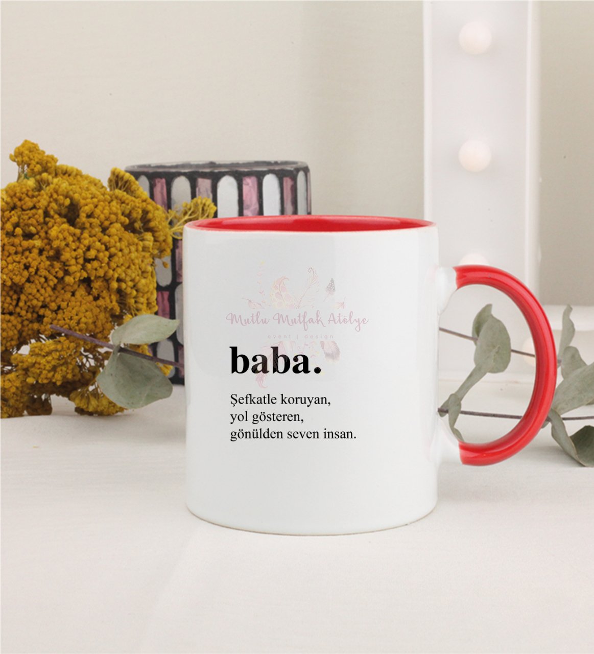 Babalar Günü Kırmızı Kupa Bardak