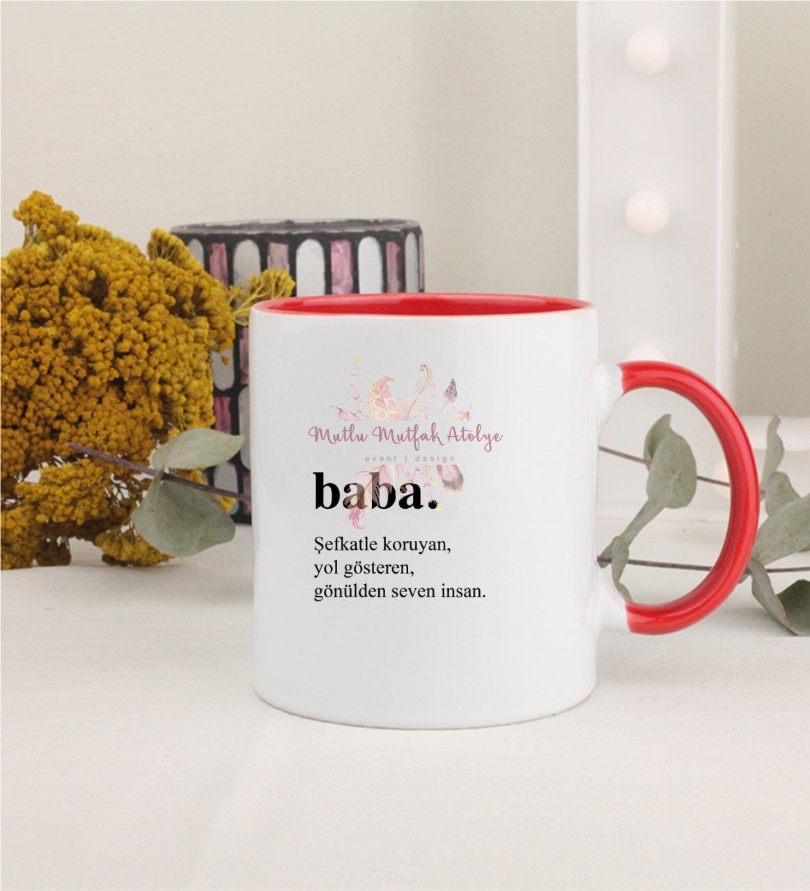 Babalar Günü Kırmızı Kupa Bardak