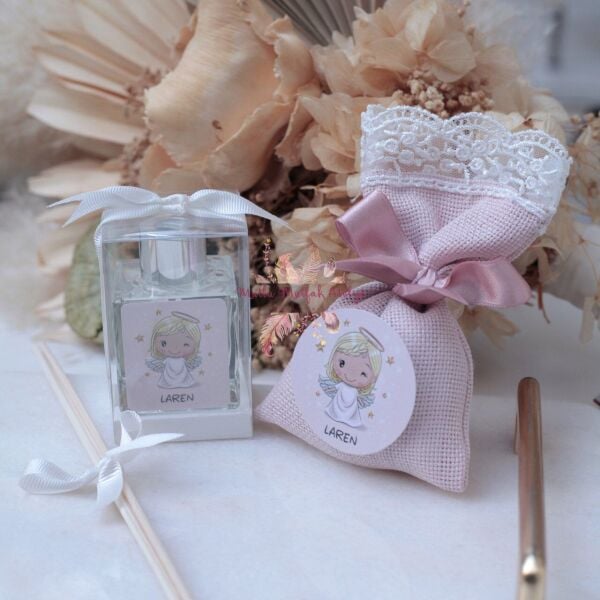 Hediyelik Oda Kokusu ve Baskılı Lavanta Kesesi seti