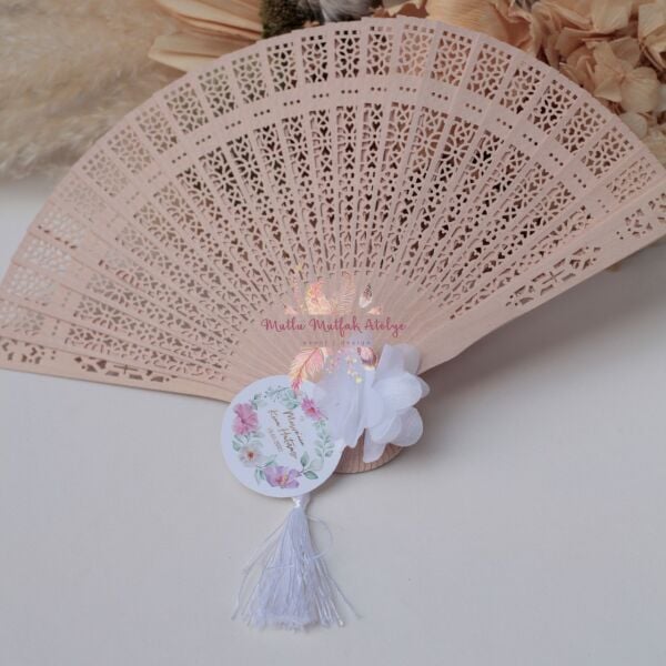 Süslenmiş Bambu Yelpaze