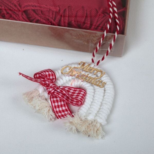 Yılbaşı Hediyeliği Şal ve Çam Ağacı Süsü