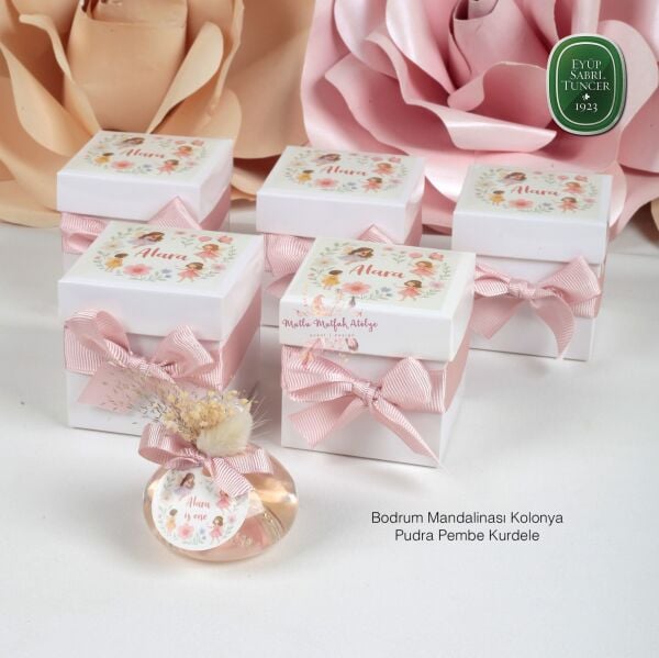 Kutulu Yuvarlak Cam Şişe Eyüp Sabri Tuncer Kolonya Hediyelik