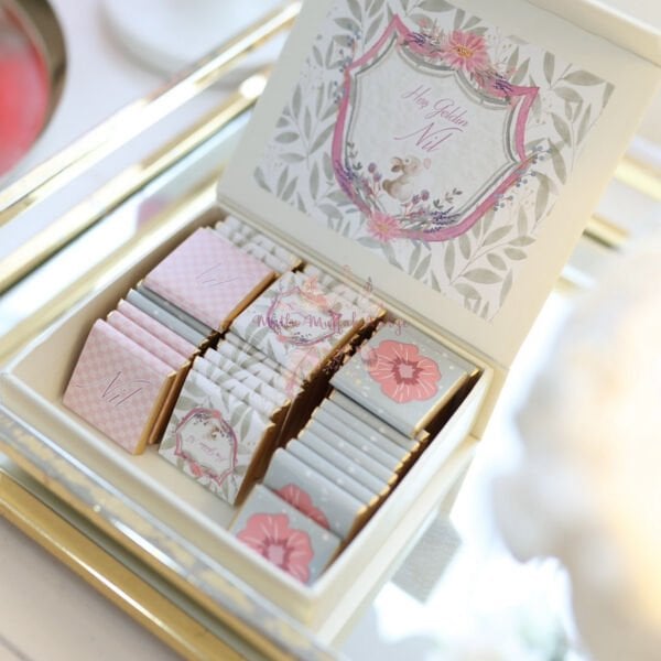 Kişiye Özel Bebek Çikolatası – Valonia Sütlü Çikolata (50 Adet)