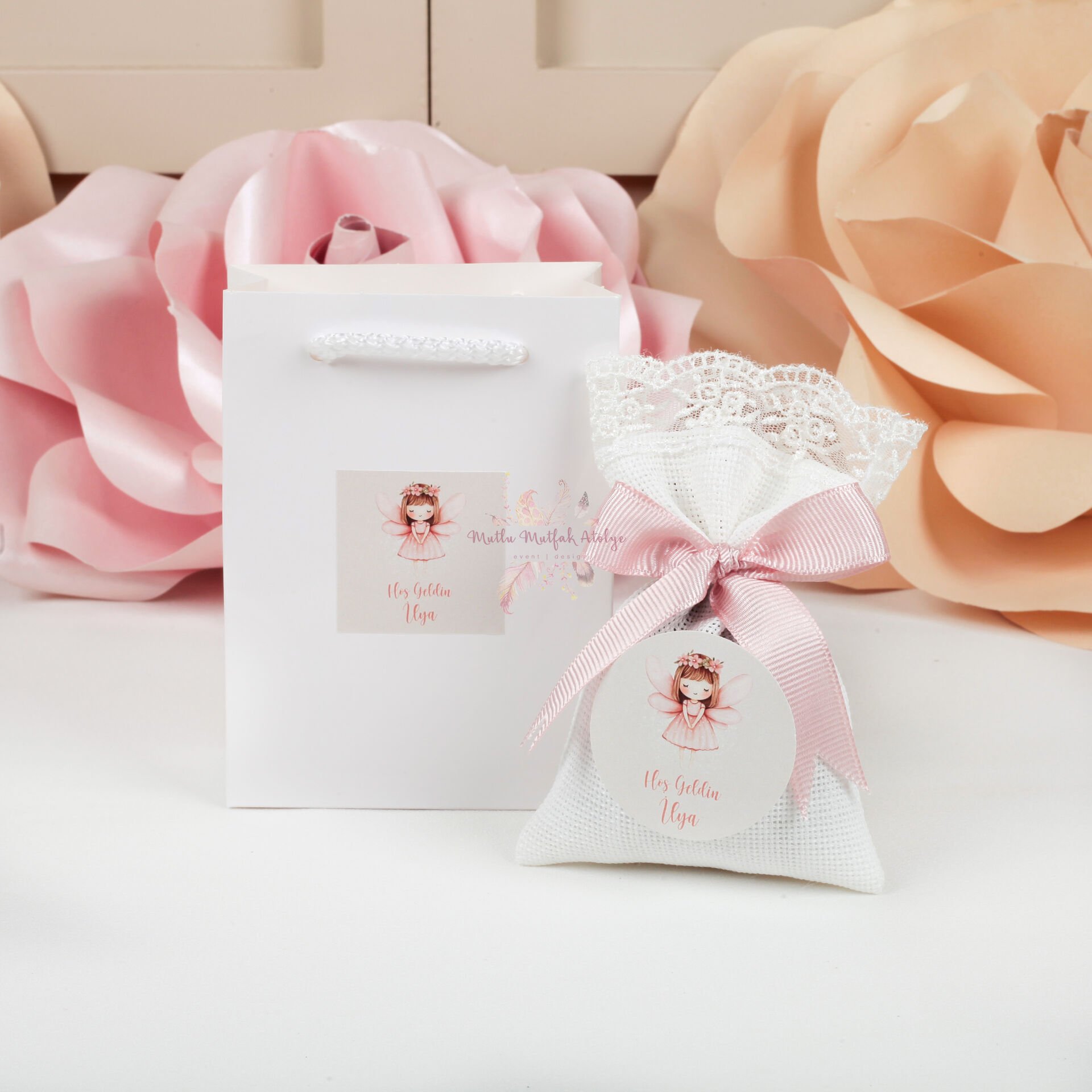 Hediyelik Lavanta Kesesi ve Karton Çanta Seti