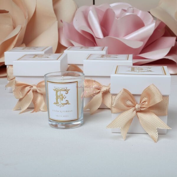 Hediyelik Vanilya Kokulu Kutulu Mum