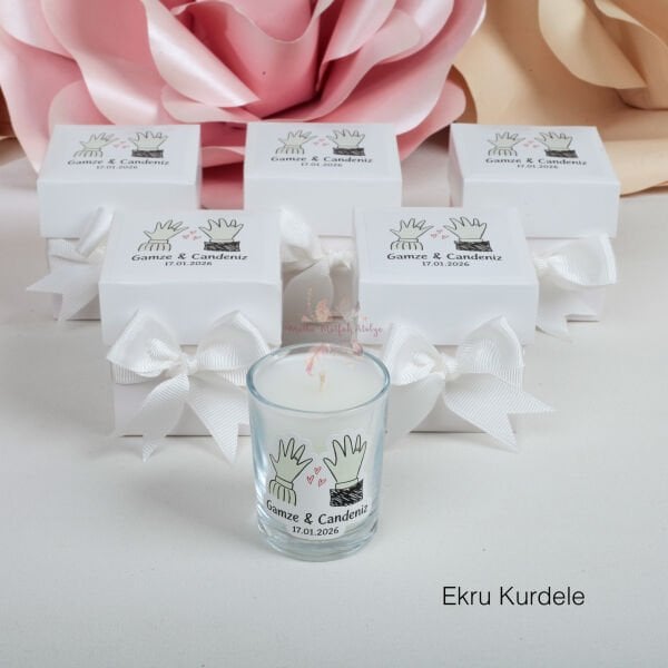 Hediyelik Vanilya Kokulu Kutulu Mum