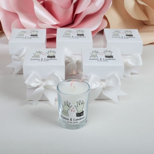 Hediyelik Vanilya Kokulu Kutulu Mum