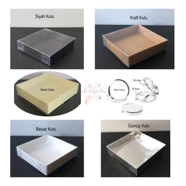 8 Mart Dünya Kadınlar Günü Hediyelik Kutulu Kapaklı Ayna