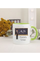 Kişiye Özel Öğretmenler Günü Hediyesi Erkek Öğretmen Mesleki Yeşil Kupa Bardak