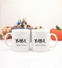 Kişiye Özel Babalar Günü İkili Kupa Bardak