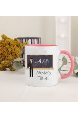 Kişiye Özel Öğretmenler Günü Hediyesi Erkek Öğretmen Mesleki Pembe Kupa Bardak