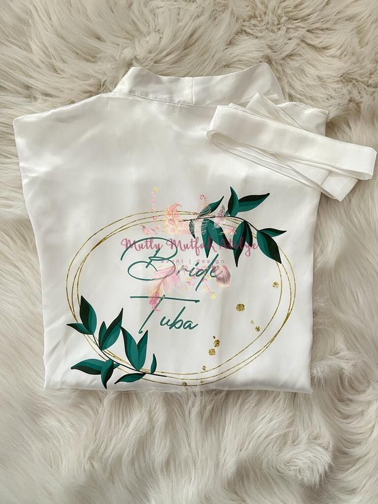 Bride TUBA DÜZ KESİM Sabahlık