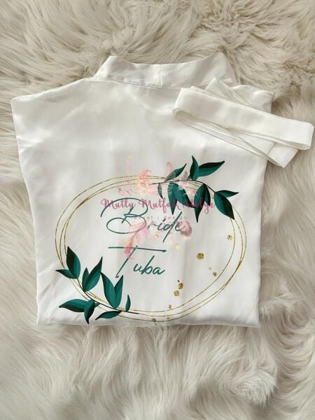 Bride TUBA DÜZ KESİM Sabahlık