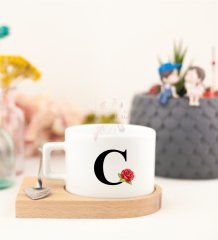 Ahşap Altlıklı Fincan C Harfi