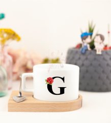 Ahşap Altlıklı Fincan G Harfi