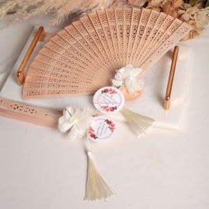 Süslenmiş Bambu Yelpaze