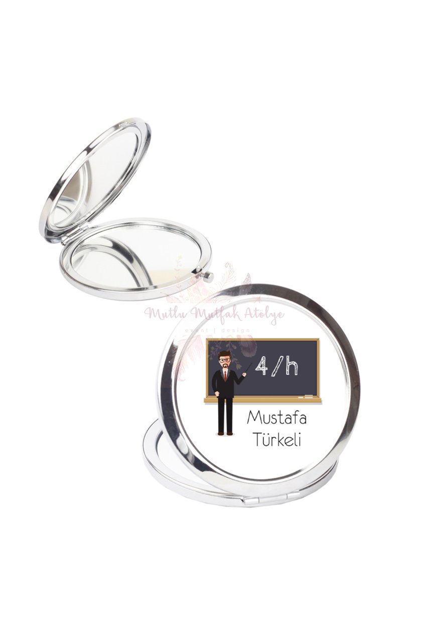 Kişiye Özel Öğretmenler Günü Hediyesi Erkek Öğretmen Mesleki Cep Aynası